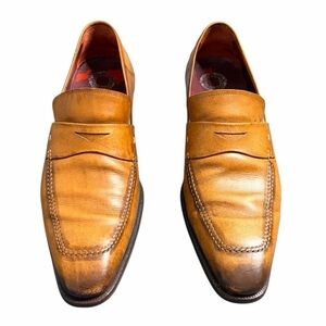 Elegant Brown Leather Slip-On Loafers